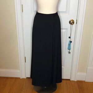 Yansi Fugel Black Maxi Wrap Panel Skirt 2